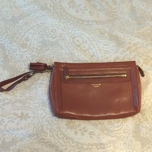 Coach Brown Leather Wristlet